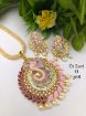 Picture of TRADITIONAL  CZ  LORD GANESH PENDANT & EARRING SET FOR WOMEN  