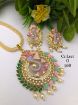 Picture of TRADITIONAL  CZ  LORD GANESH PENDANT & EARRING SET FOR WOMEN  