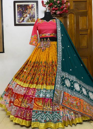 Beautiful Designer Party Wear Multi Embroidery Work Lehenga For Girls –  TheDesignerSaree